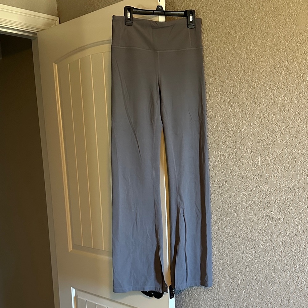 Gray full length, flare Yoga Pants